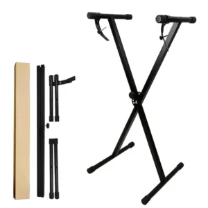 Detached Single X Keyboard Stand with Removable Legs | Adjustable Heavy-Duty Keyboard Stand